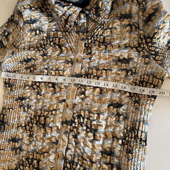 UbU reversible Quilted Crickle Front Zip Jacket Size M - Picture 8 of 9